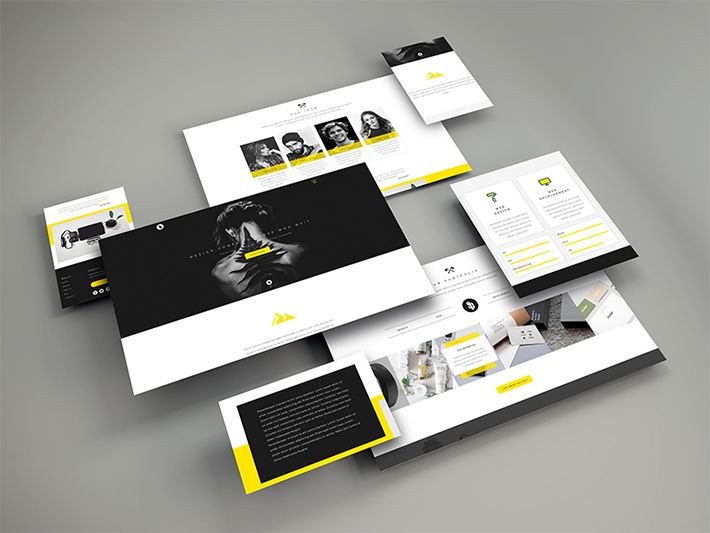 Free Download Awesome Web Screens Mockup in PSD File (2018) _ Freebies